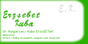 erzsebet kuba business card